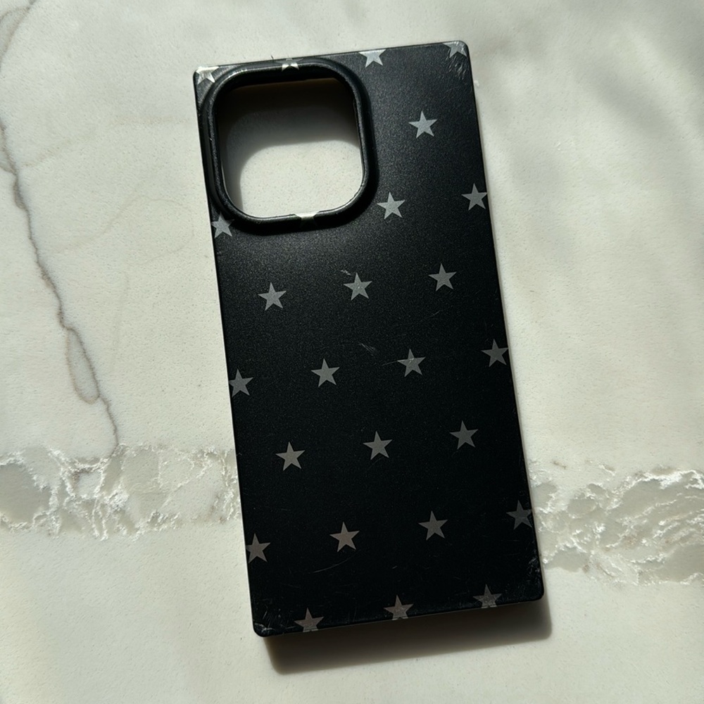 Flaunt iPhone 13 Pro black stars phone case